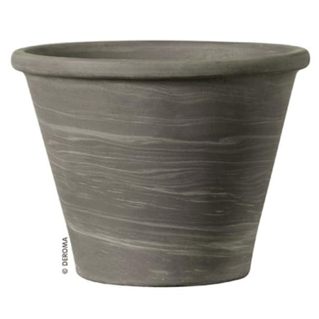 Deroma Deroma 225957 6.7 x 5 in. Round Duo Planter; Grafite - Pack of 16 225957